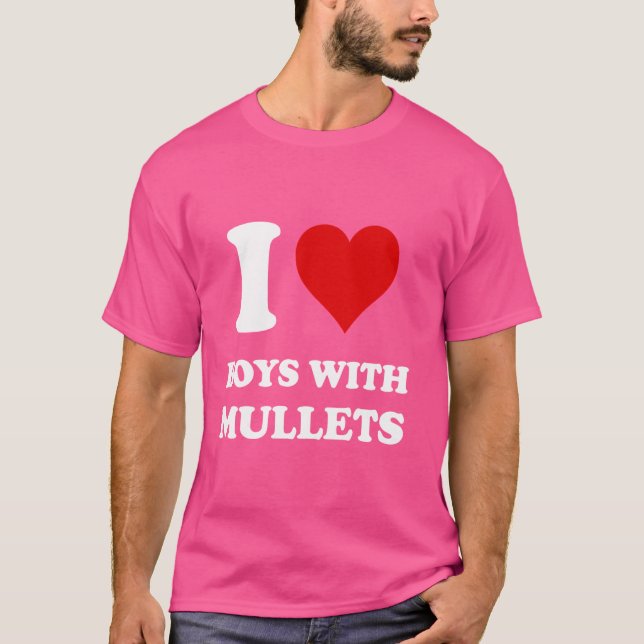 T-shirt J'Aime Les Garçons Aux Mullets (Devant)