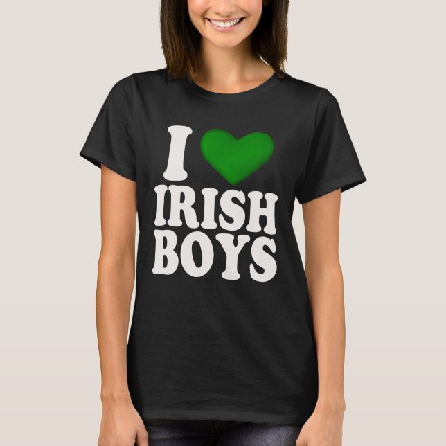 T-shirt J'aime les garçons irlandais (Devant)
