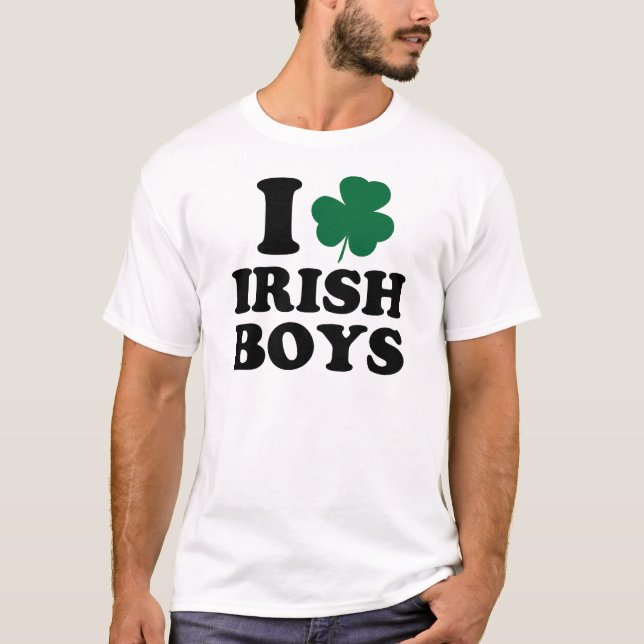 T-shirt J'aime les garçons irlandais (Devant)