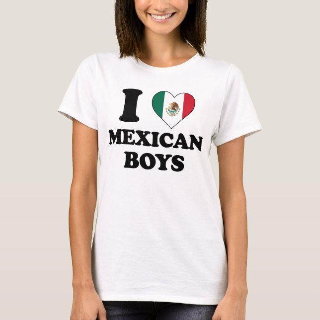 T-shirt J'aime les garçons mexicains (Devant)