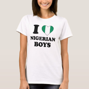 T-shirt J'aime les garçons nigérians