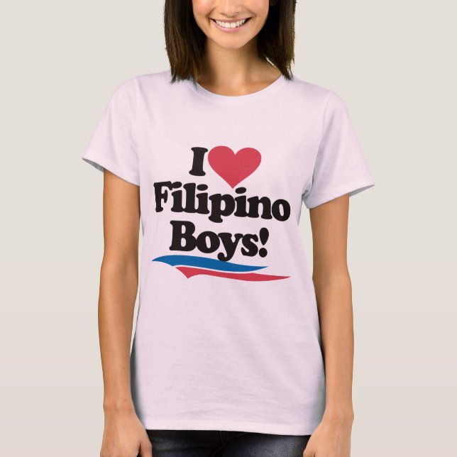 T-shirt J'aime les garçons philippins (Devant)