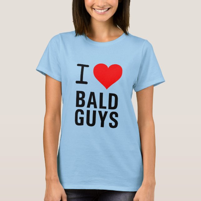 T-SHIRT J'AIME LES GARS DE BALD (Devant)