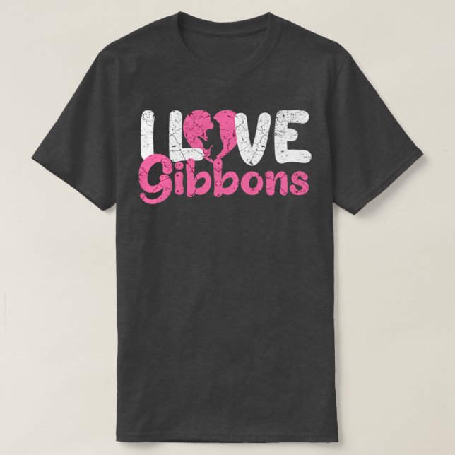 T-shirt J'aime les gibbons (Design devant)