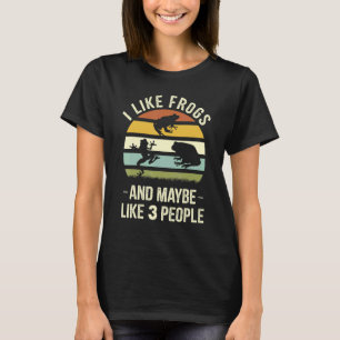 T-shirt J'aime les grenouilles et peut-être 3 autres perso