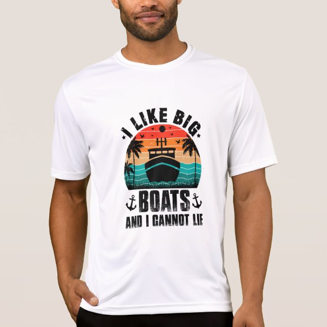 T-shirt J'aime les gros bateaux et je ne peux pas mentir,  (Devant)
