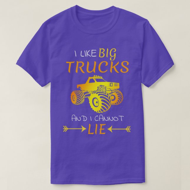 T-shirt J'aime les gros camions monstrueux (Design devant)