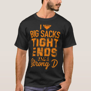 T-shirt J'aime les gros sacs à bout serré et une forte D F