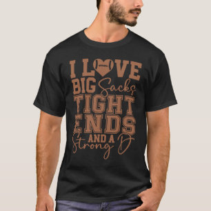 T-shirt J'aime les gros sacs à bout serré et une forte D F
