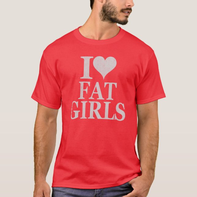 T-shirt J'aime les grosses filles - J'aime les grosses fil (Devant)