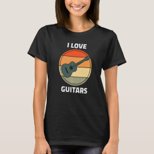 T-shirt J'aime les guitares Rock And Roll Lover Guitare Vi