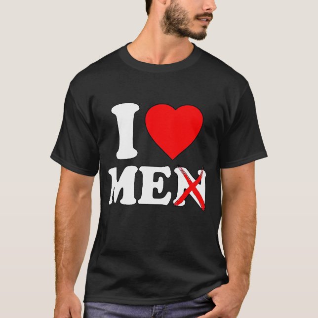 T-shirt J'aime les hommes (Devant)