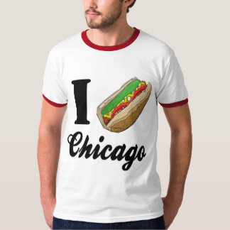 T-shirt J'aime les hot-dogs de Chicago