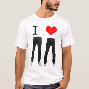 T-shirt J'aime les jeans maigres