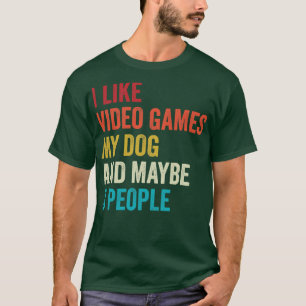 T-shirt J'aime les jeux vidéo et mon jeu de chiens