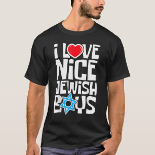 T-shirt J'aime les jolis garçons juifs Juifs Hébreux Israé