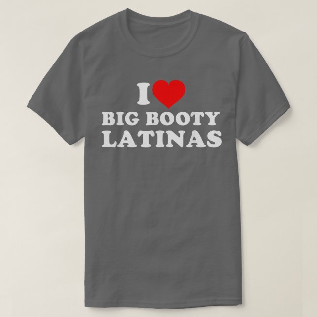 T-shirt J'aime les latinas 1 gros seins (Design devant)
