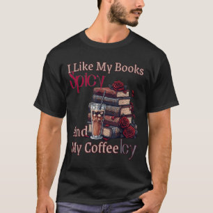 T-shirt J'aime les livres épicés et le café glacé shirt bi