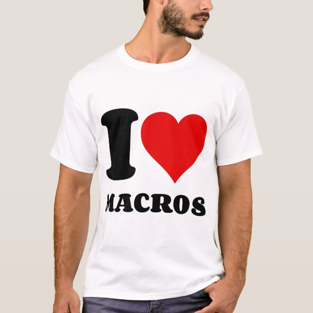 T-SHIRT J'AIME LES MACROS (Devant)