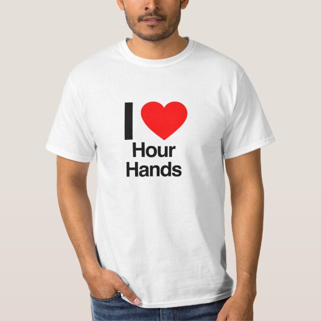 T-shirt j'aime les mains des heures (Devant)