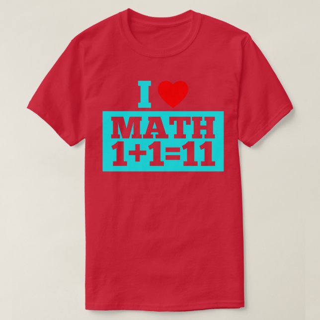 T-shirt j'aime les maths 9 (Design devant)