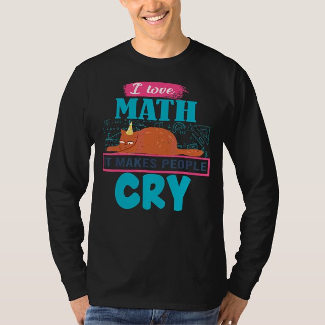 T-shirt J'Aime Les Maths Ça Fait Pleurer Les Gens Grumpy C (Devant)