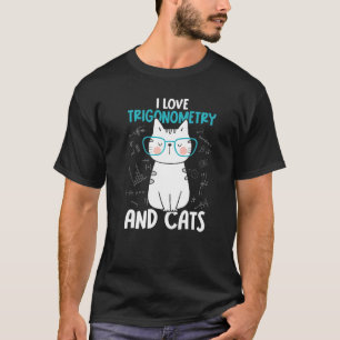 T-shirt J'aime les maths et les chats Trigonométrie