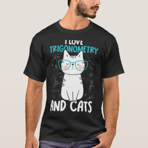 T-shirt J'aime les maths et les chats   Trigonométrie 1
