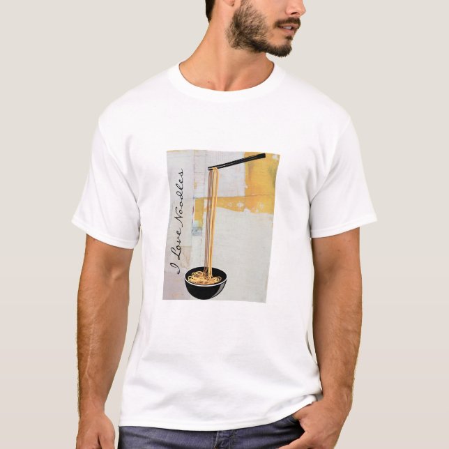 T-shirt J'aime les nouilles (Devant)