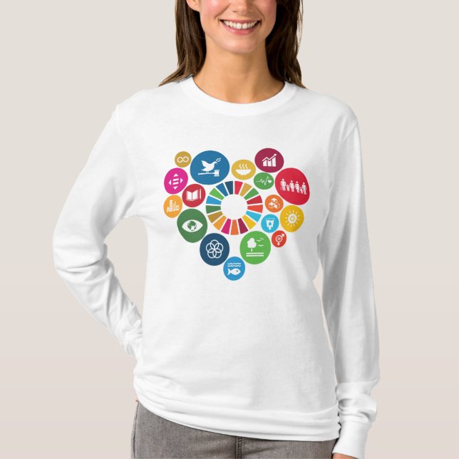 T-shirt J'aime les objectifs de développement durable Obje (Devant)