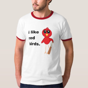 T-shirt J'aime les oiseaux rouges
