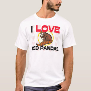 T-shirt J'aime les pandas rouges