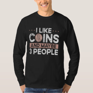 T-shirt J'aime les pièces et peut-être 3 personnes collect