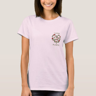 T-shirt J'aime les plantes - Cœur botanique