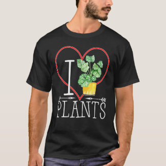 T-shirt J'Aime Les Plantes J'Aime Jardiner Maman Papa Enfa