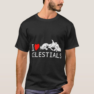 T-shirt J'aime les poissons rouges célestes Eye Goldfish F