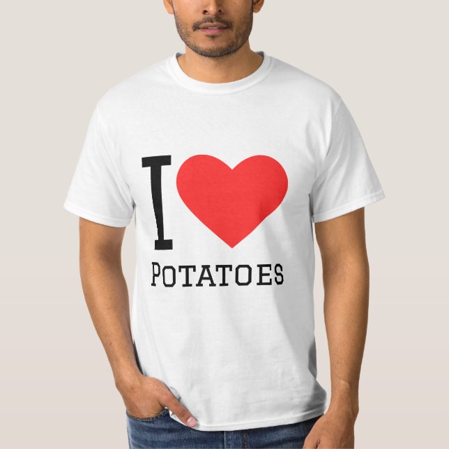 T-shirt j'aime les pommes de terre (Devant)