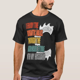 T-shirt J'aime les promenades romantiques à travers le mat