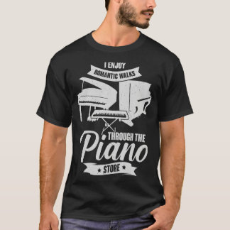 T-shirt J'Aime Les Promenades Romques À Travers Le Piano S