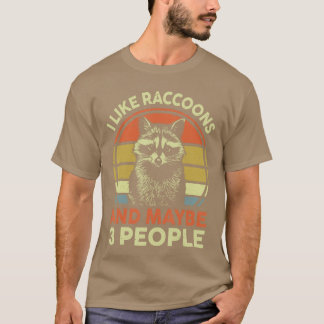 T-shirt J'aime les ratons laveurs peut-être 3 personnes am