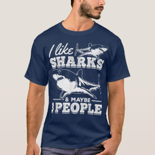 T-shirt J'Aime Les Requins Et Peut-Être 3 Personnes I Shar