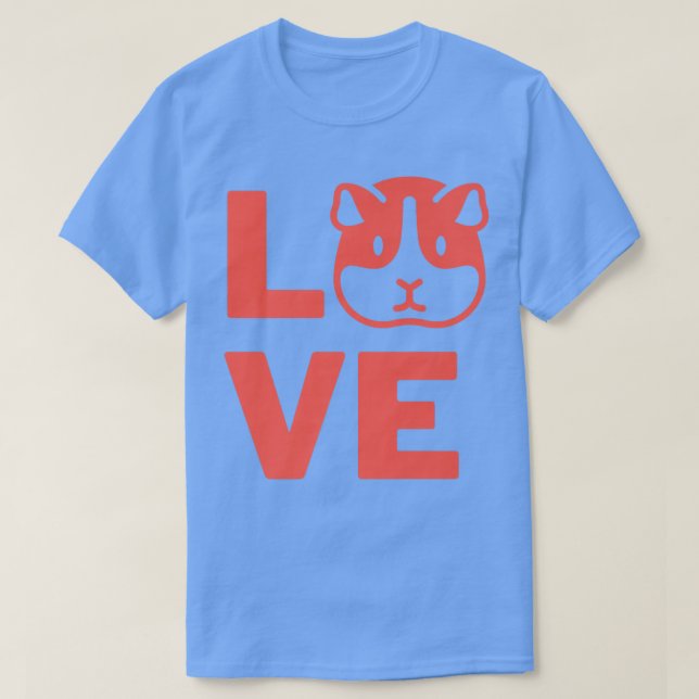 T-shirt J'aime les rongeurs de Guinée-Cochon Propriétaires (Design devant)