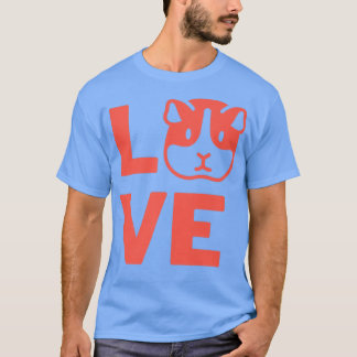 T-shirt J'aime les rongeurs de Guinée-Cochon Propriétaires