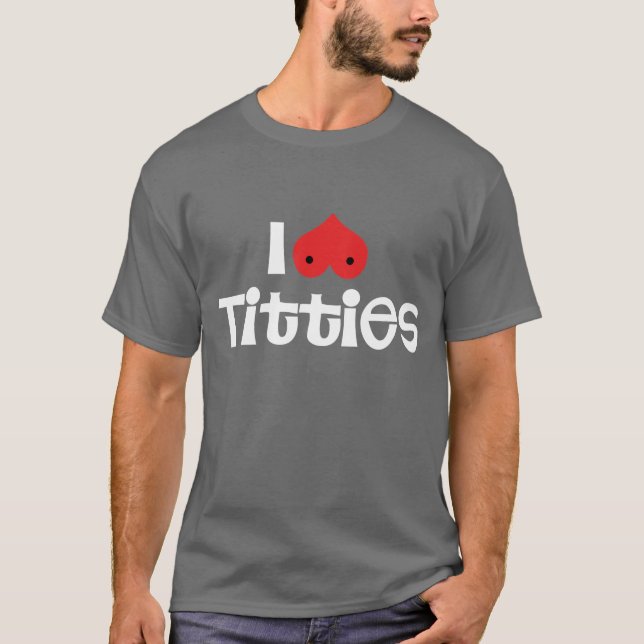T-shirt J'aime les seins (Devant)