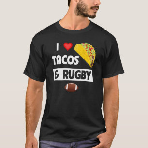 T-shirt J'Aime Les Tacos Et Le Rugby Mexicain Food Family 
