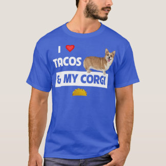T-shirt J'Aime Les Tacos Et Mon Corgi Welsh Dog Meican Foo