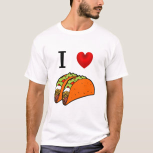 T-SHIRT J'AIME LES TACOS ORANGES
