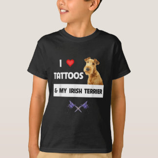 T-shirt J'Aime Les Tattoos Et Mon Irlandais Terrier Chien