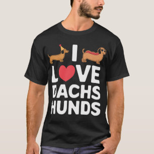 T-shirt J'aime les teckel Illustration amusante avec cool