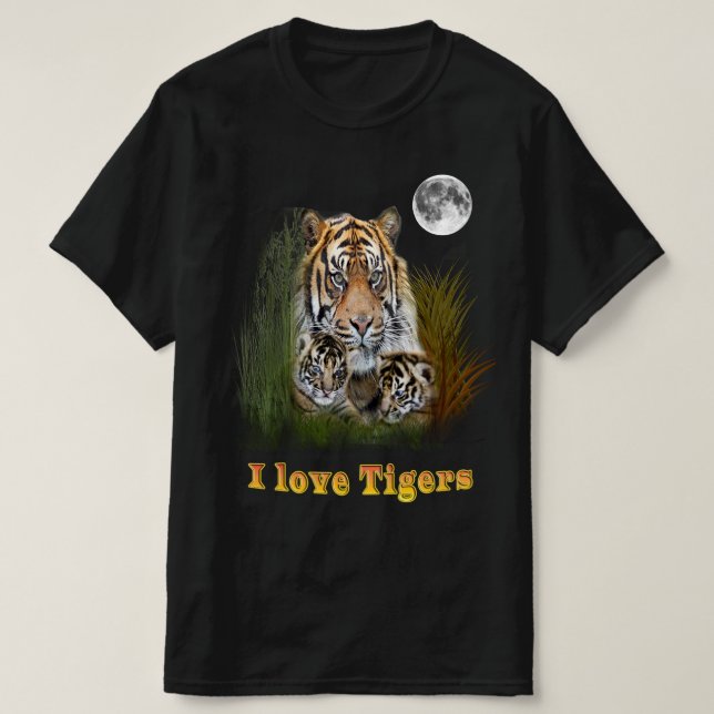 T-shirt J'aime les tigres (Design devant)